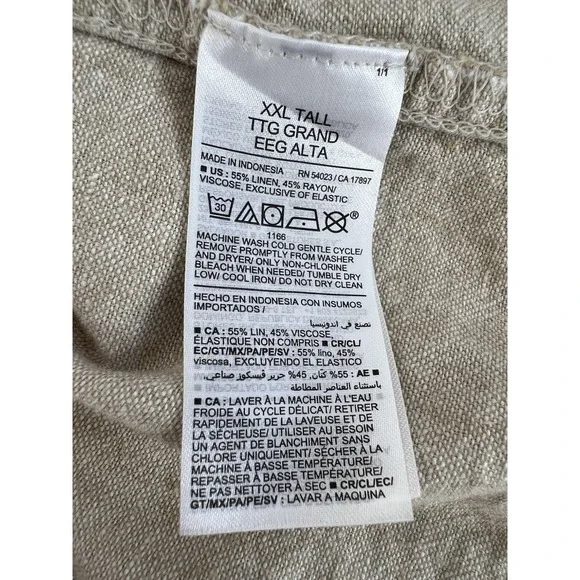 Old Navy Sleeveless Linen-Blend Midi Dress Women's XXL Tall Beige - Picture 9 of 11